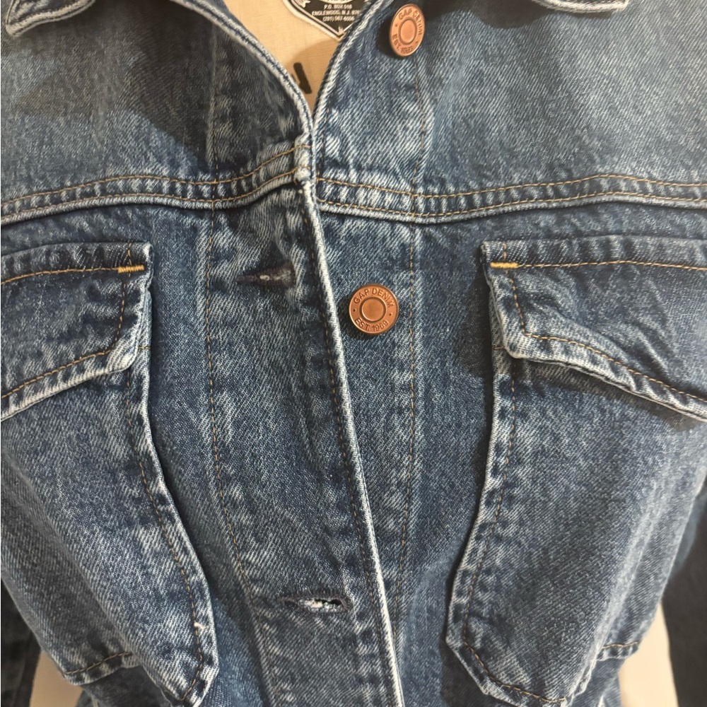 Gap jeans jacket oversized 100% cotton womens size M - Picture 2 of 8